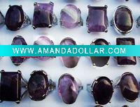 Natural Brazil Amethyst Rings