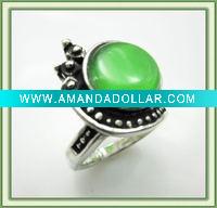 Wholesale metal big opal Men's rings