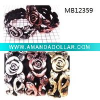 rose flower design cooper color plastic Bangle