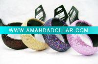 Fashion with Paillette Plastic Bangle