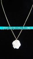 White acrylic roses pendant
