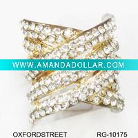 Wholesale fashion alloy crystal ring RG-10175
