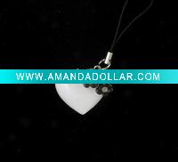 PVC heart pendant with crysta decoration