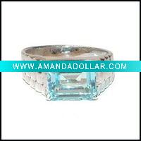 Wholesale Rhodium mens rings with crystal,mens jewelry