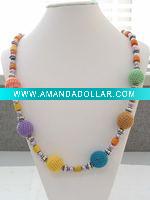 Wholesale Fashion necklace crochet bead necklace NDK06816