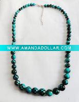 Wholesale fashion printed beads neckalce