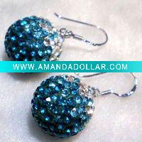 Wholesale 2011 new design crystal ball earrings DR80067E Accept by PayPal