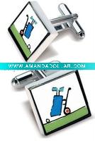 fashion golf cufflinks with logo