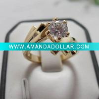 Wholesale Fashion Elegant Wedding Gold Diamond Ring