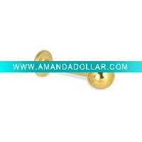 Wholesale 14K gold plated labret with cone/body piercing jewelry/body jewelry