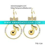 Wholesale gold plating earrings/fashion earrings/metal earrings
