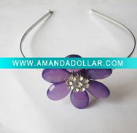 2011 Fashion purple acrylic flower headband Hair accesssary product