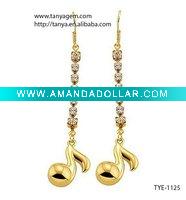 Wholesale gold plating earrings/fashion earrings/metal earrings