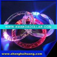 Crystal flashing bracelet with led