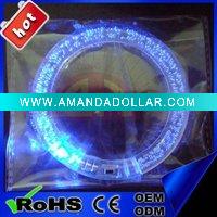 Crystal flashing bracelet with blue led