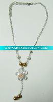 fashion glass beaded chain pandent necklace set