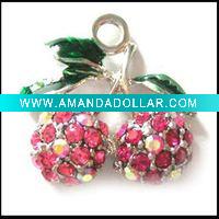 Wholesale Hotsale cherry silver charms,fashion jewelry