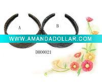 2011 fashion fabric feather ribbon flower bowknot hair clip elastic hair accessories headhand