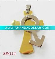 Wholesale stainless steel pendants with gold plating