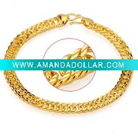 Wholesale gold plated bracelet (81207-18)