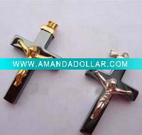 Wholesale Hematite Cross pendant CYP00003,Gold Jesu Hematite Cross pendant, Silver Jesu Hematite Cross Pendant
