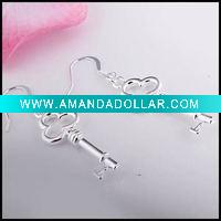 Wholesale Fashion Silver Key Earring WE-211