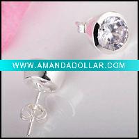 Wholesale CZ stud Earrings in stock WE-190