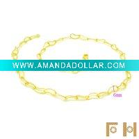 Wholesale FH-T100 fashion newstyle golden necklace (18k/24K necklace)