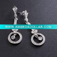 Wholesale Fashion rhinestone earrings,silver earrings, jewellery designers