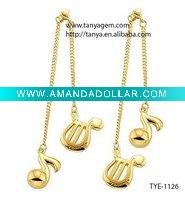 Wholesale gold plating earrings/fashion earrings/metal earrings