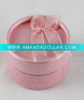 Wholesale Pink round ring box display case 54mm