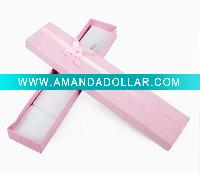 Wholesale Rectangle Paper Box with Ribbon Bowknot - Pink