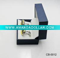 Men's Fashion Paper Plastic Cufflinks Box