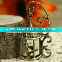 Wholesale Tibetan antique Brass Bird cage charms pendants TS13008-4