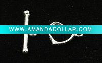 Sterling silver Heart toggle clasp