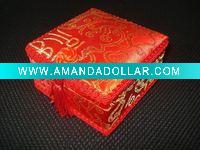 Wholesale Padded Cloth Covered Brocade Corded Jewelry box