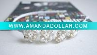 Wholesale 2011 Hot Sale Crystal Flower Hair Band with Pearls Girly Hair Decoration