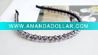 Wholesale 2011 Hot Sale Plastic Hair Band with Crystal Stone Girly Hair Decoration