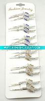 Wholesale Metal Hair Clips with Stone, Hair Accessories, Hair Jewelry
