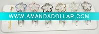 Wholesale Metal Hair Clips with Flower Shape Stone, Hair Accessories, Hair Jewelry
