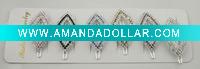 Wholesale Metal Hair Rhombus Shape Clips with Stone, Hair Accessories, Hair Jewelry