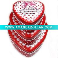 Wholesale Heart Shaped Metal Candy Box