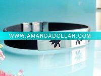 silicon wristband with metal