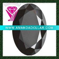black oval cubic zirconia deft design beads