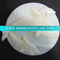 Wholesale natural shell accessory dolphin design
