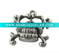 Wholesale Zinc Alloy Skull Head Pendant
