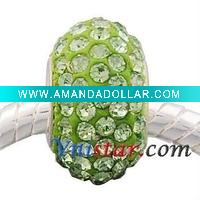 Wholesale Vnistar Silver Plated Crystal Bead Pgb599-8 With White Copper Single Core Wholesale