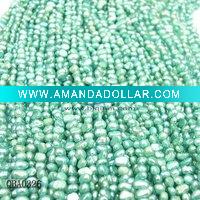 $0.96 15.5" 3*4mm flat FW pearl in strand