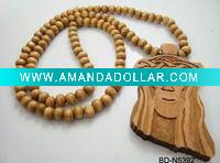 Wholesale Fancy wooden beads necklace