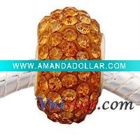 Wholesale Vnistar Silver Plated Crystal Bead Pgb599-15 With White Copper Single Core Wholesale